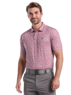 Comfort Fit Summer Comfort Mens Polaroid Confetti Print Polo