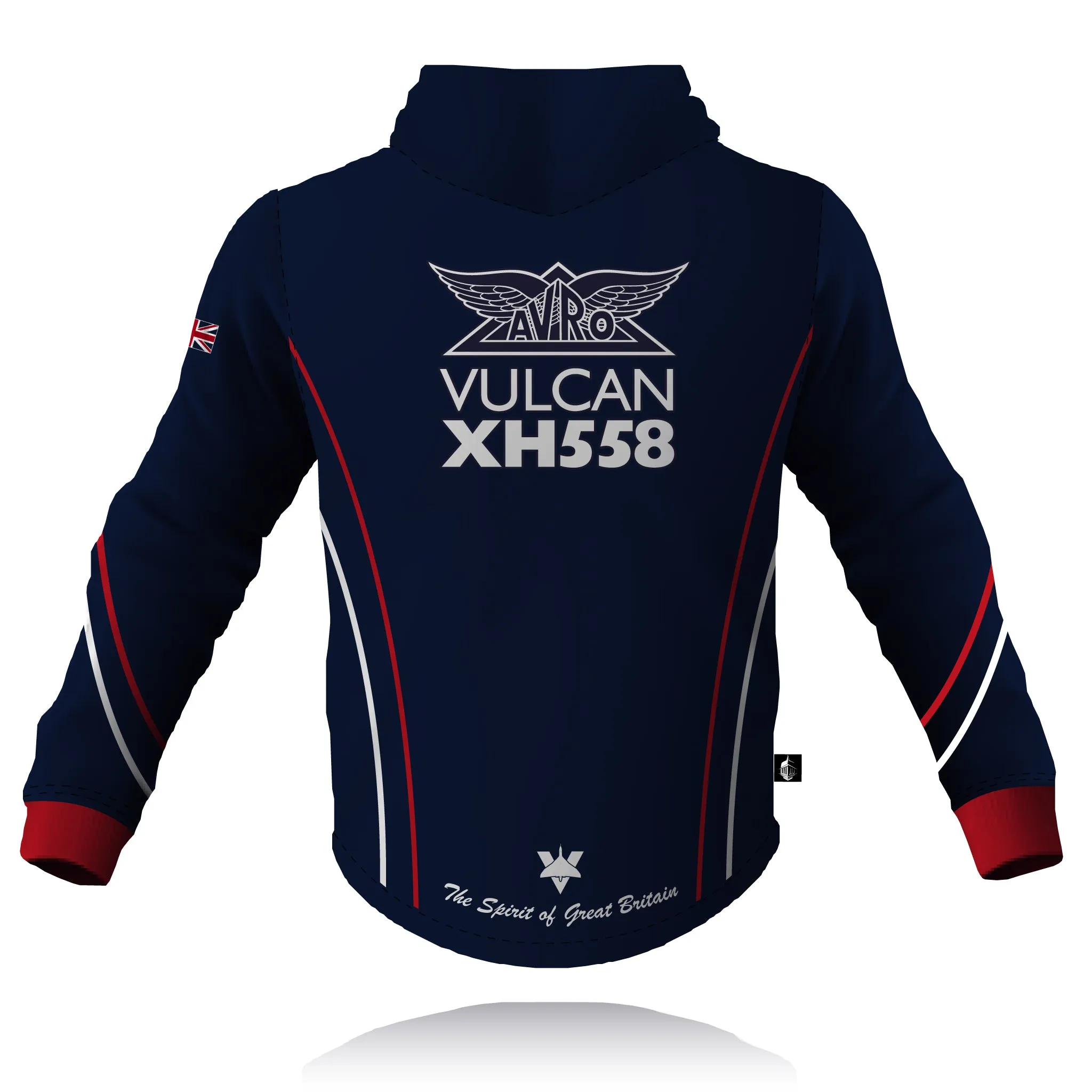Vulcan to the Sky (Avro Vulcan XH558) - Full Zip Embroidered Hoodie Casual Vibes running suitable