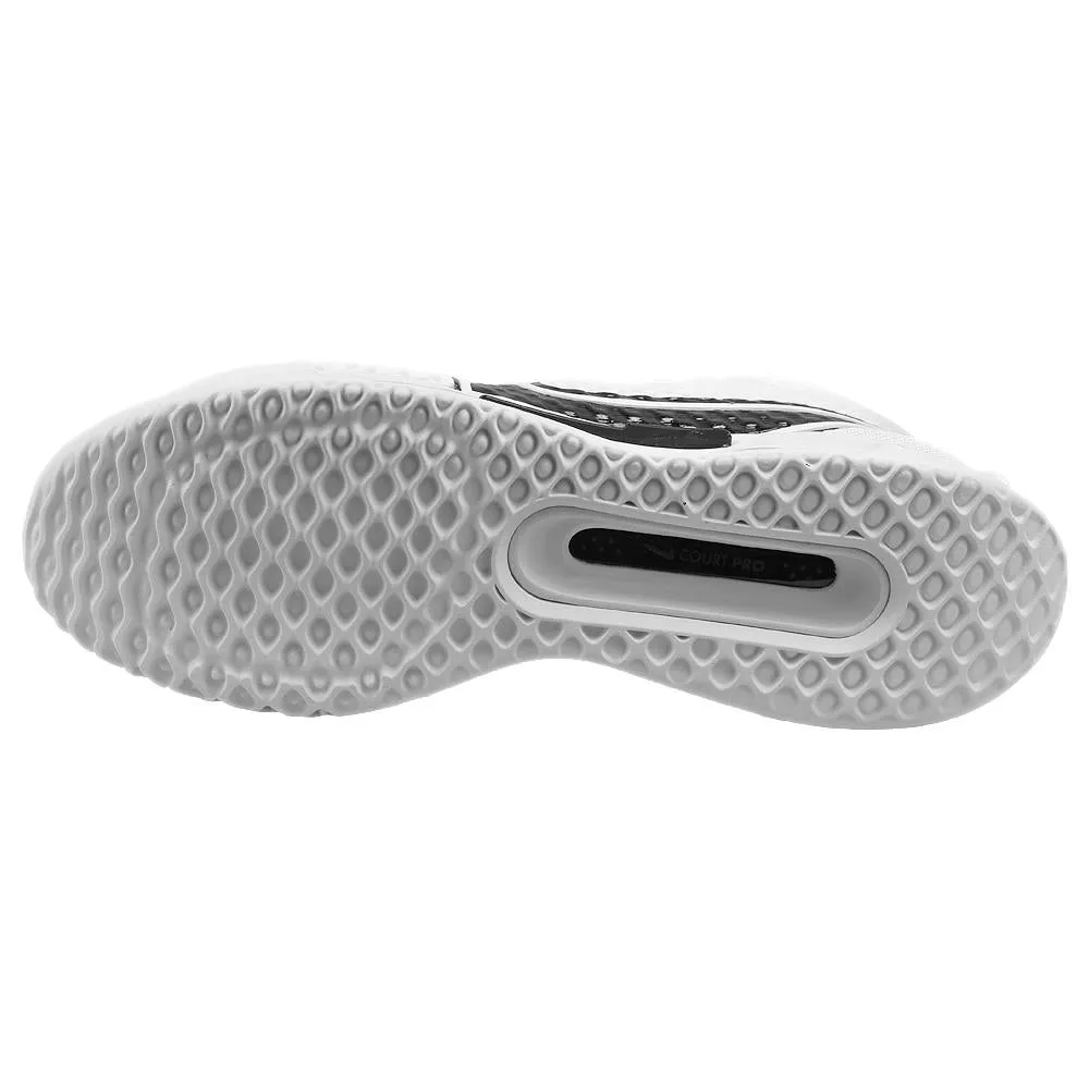 Nike Men's Court Zoom Pro - White/Black Adjustable lacing