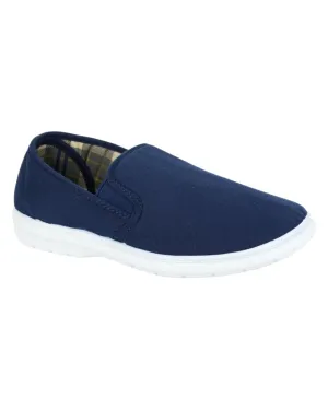 Scimitar Mens Canvas Twin Gusset Casual Shoes Comfort Midsole