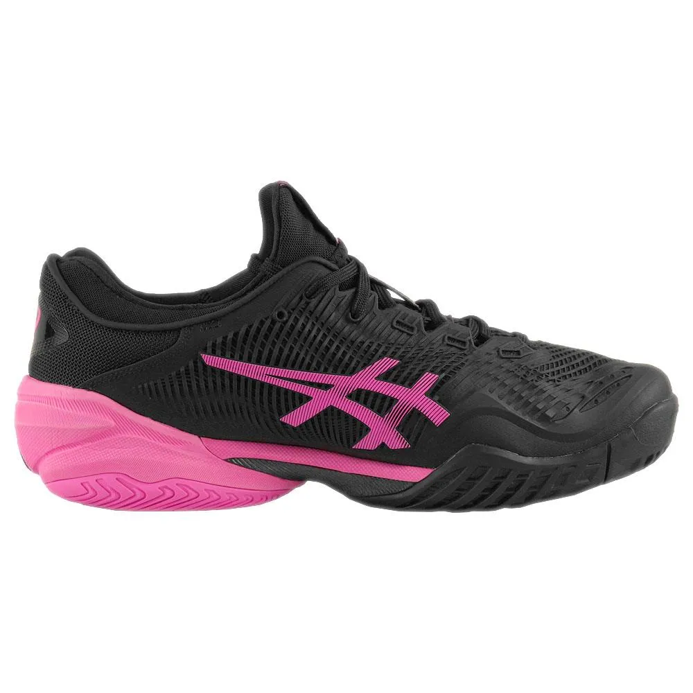 lace up closure Asics Men's Court FF 3 - Black/Hot Pink