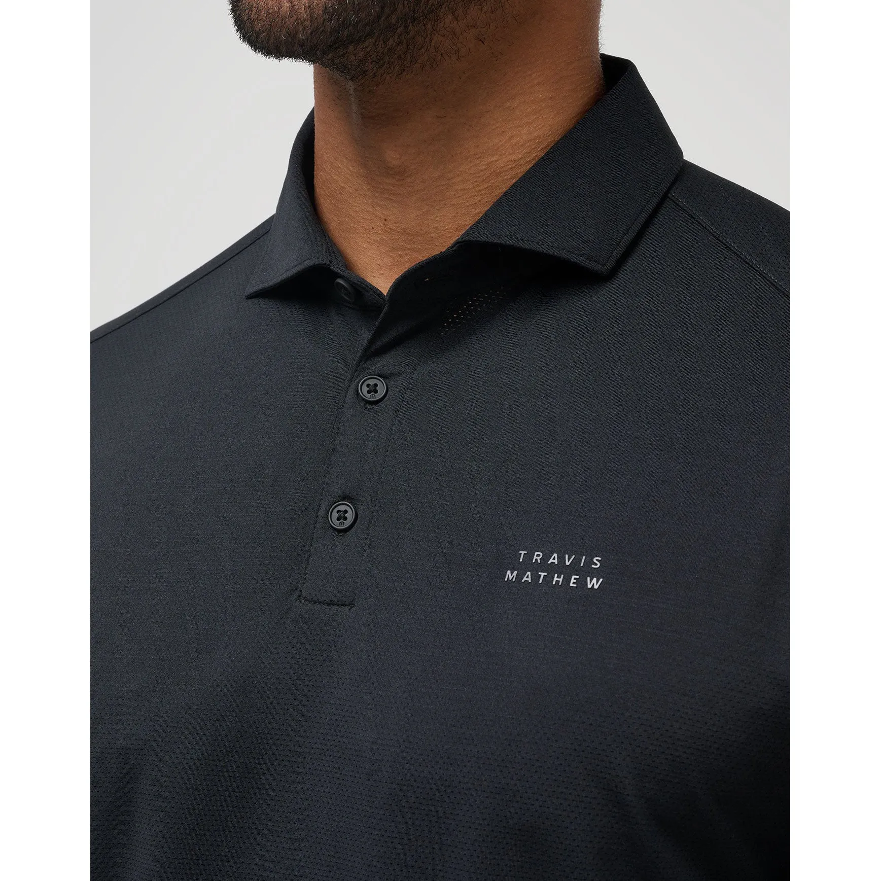 Travis Mathew Heater Pro Golf Shirt - Black Smart Wearable