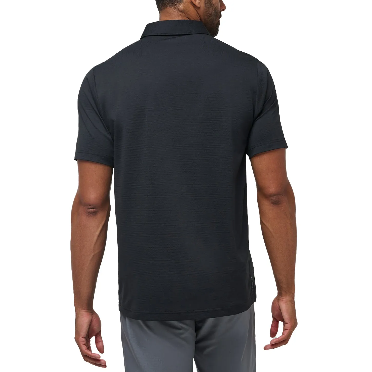 Smart Layer Multipanel Construction Travis Mathew Heater Pro Golf Shirt - Black