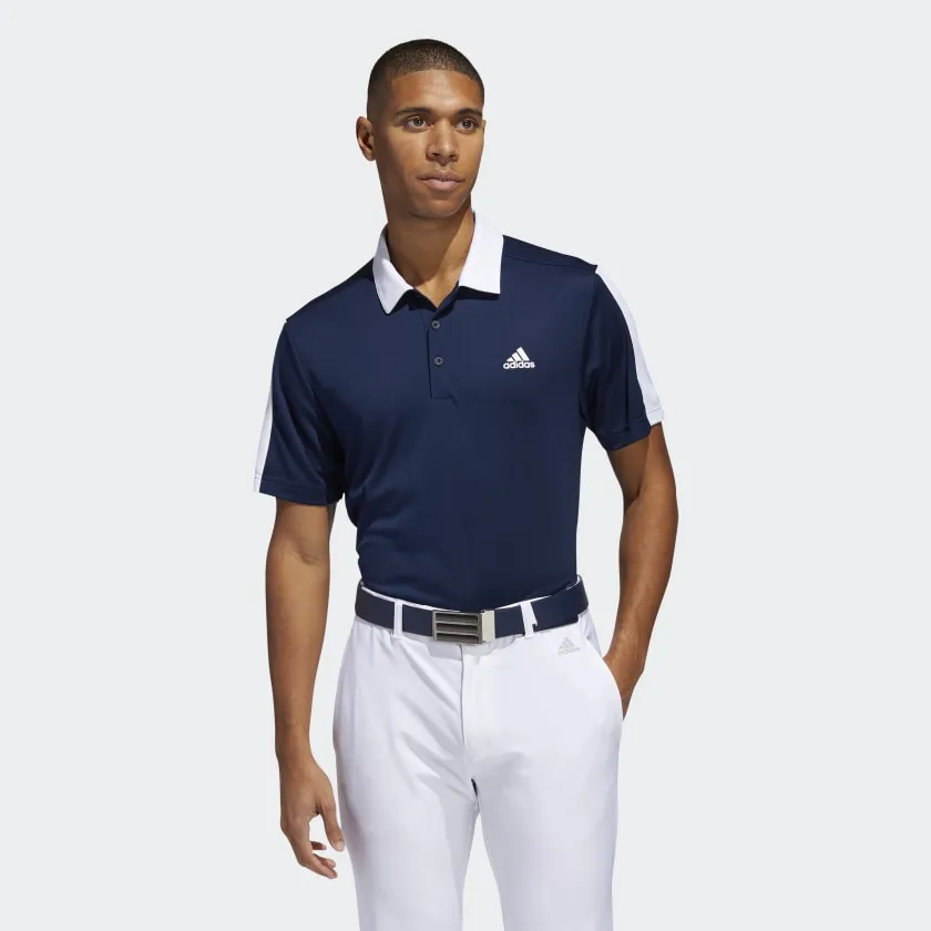 adidas Mens Bold Branded Polo Shirt - COLLEGIATE NAVY/WHITE Chic Top