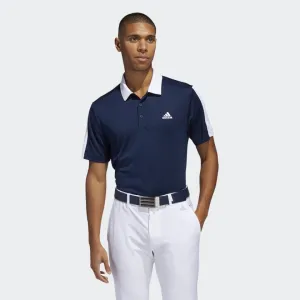 Relaxed Style adidas Mens Bold Branded Polo Shirt - COLLEGIATE NAVY/WHITE