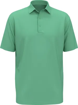 Mens Micro Hex Solid Golf Polo Office To Outing Layered Hem Reinforcement