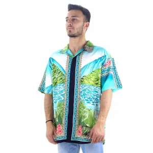 Practical Choice Holiday Travel Men's Printed Dress Shirt,Multi
