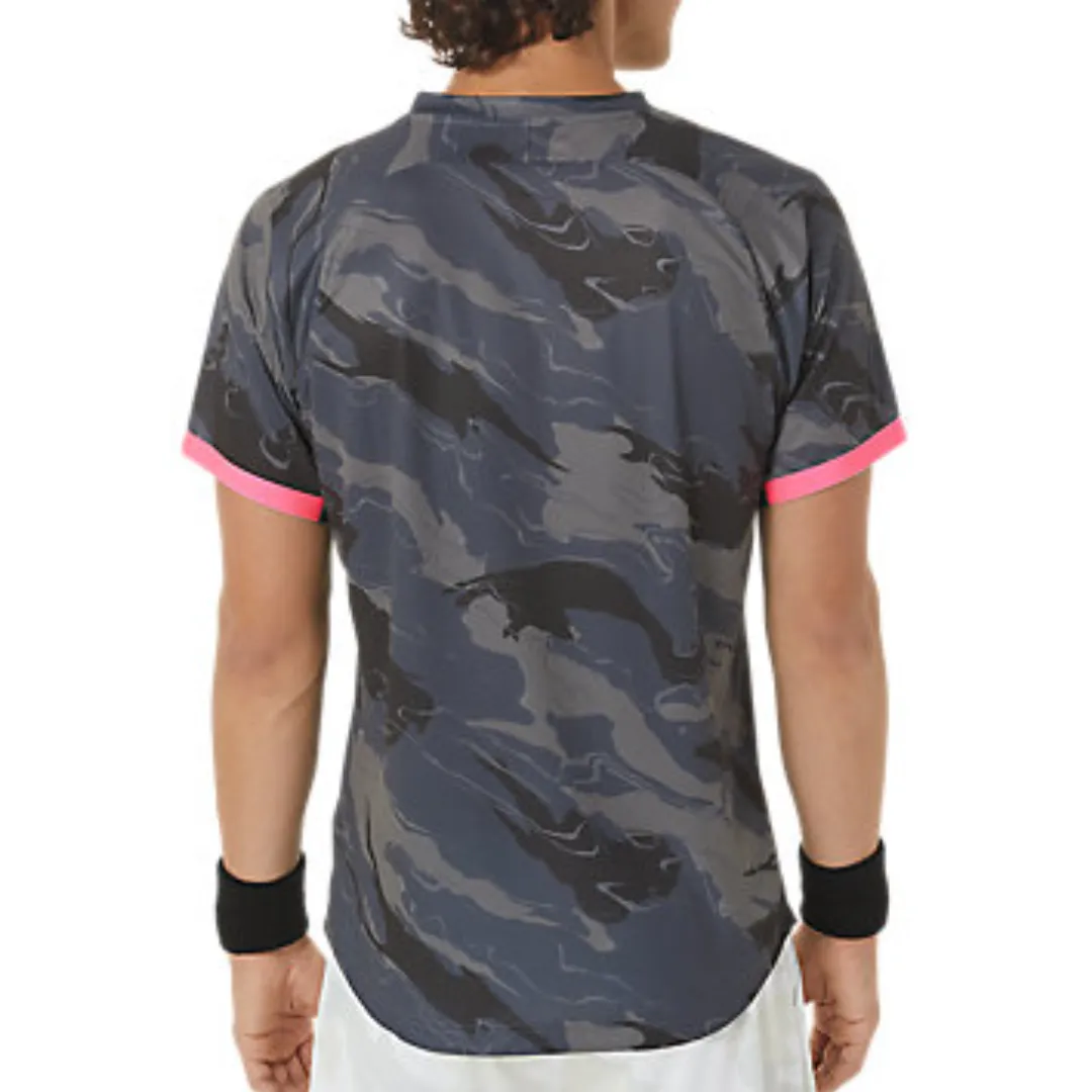 Asics Match Graphic Short Sleeved Men Top - Carrier Grey Sleek Design harmonious
