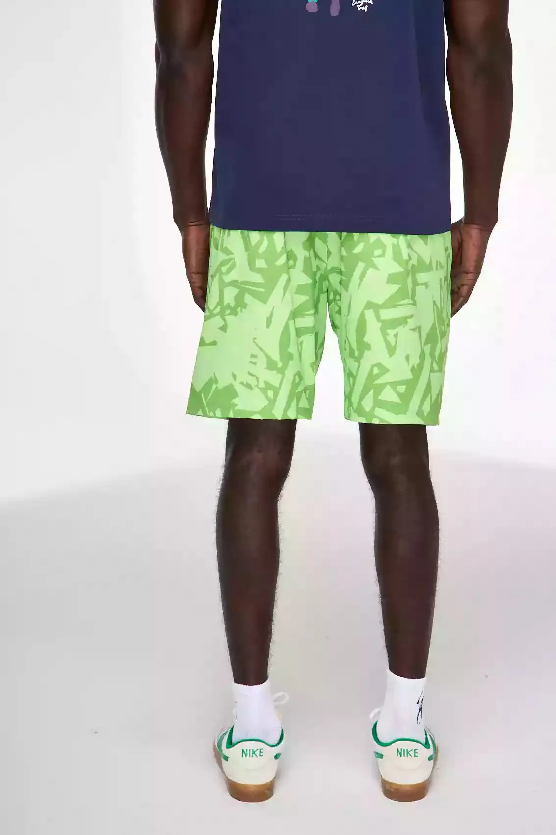 Daily Casual Athletic Cut Shatter Print Crossover Short
