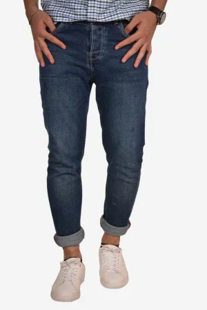 Casual Cutted Denim Jeans Pant Light Blue Smart Casual Modern Rainy Day