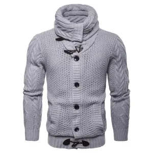 West Louis? Turndown Collar Slim Sweater Comfort Design