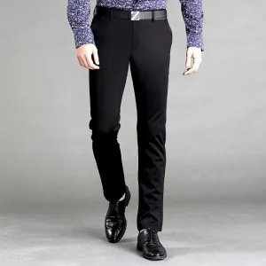 Active Gear Layered Hem Details West Louis? Slim Elastic Soft Dress Pants