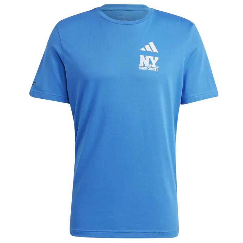Adidas Aeroready NY Men Tennis T-Shirt - Bright Royal Office Casual