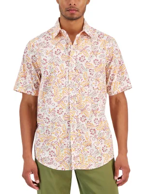 Trendy Vibes Men's Printed Buttons Down Shirt,Multi
