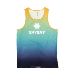 Mens Saysky Drip Dye Flow Air Singlet Cozy Hug Quick Fit Wear
