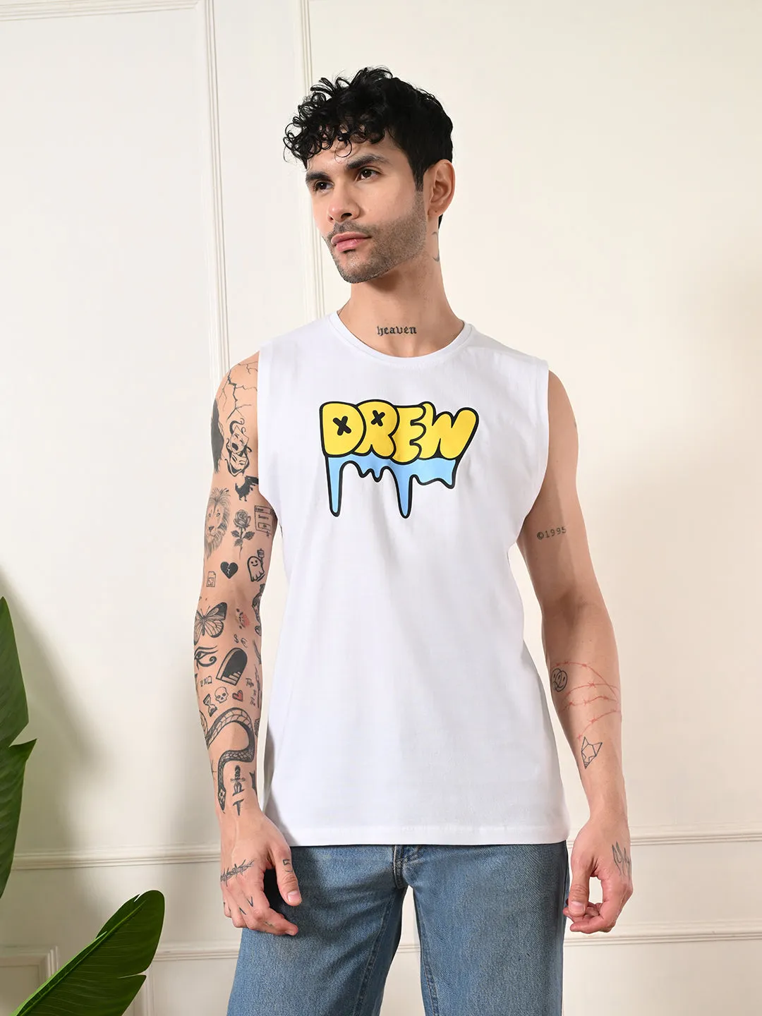 Romance Air AntiStaticMaterial Easy-wear Drew Cotton Sando ?C White