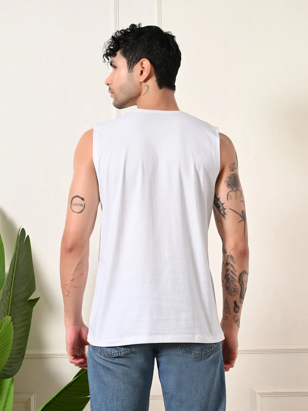 DoubleStitched Easy-wear Drew Cotton Sando ?C White