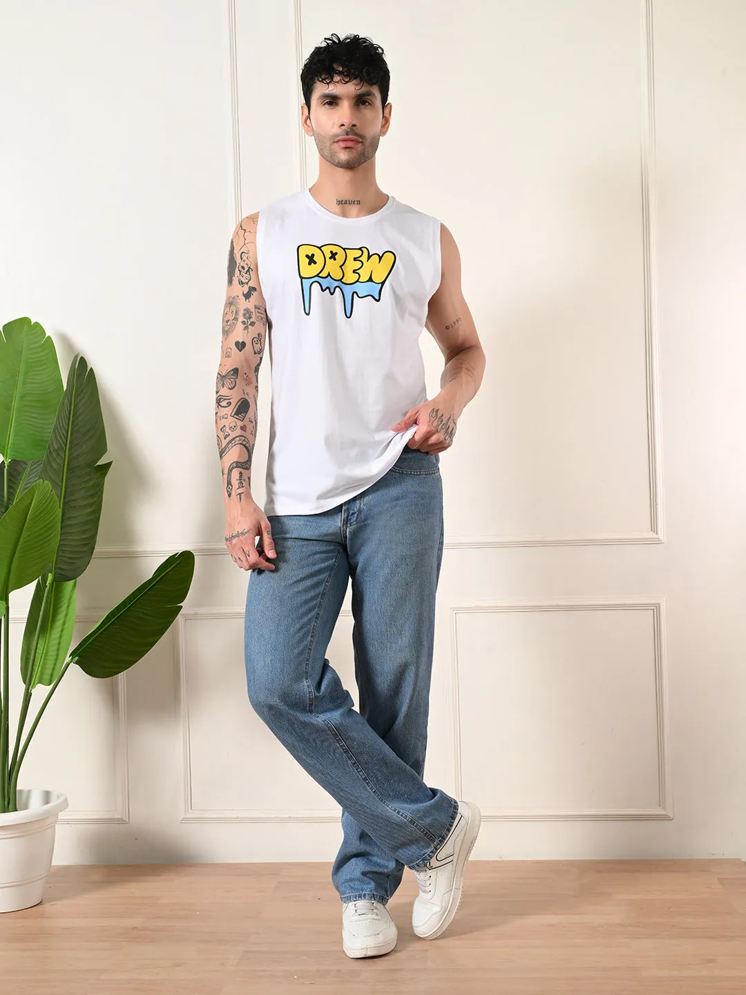 Easy-wear Drew Cotton Sando ?C White Pearl Tone