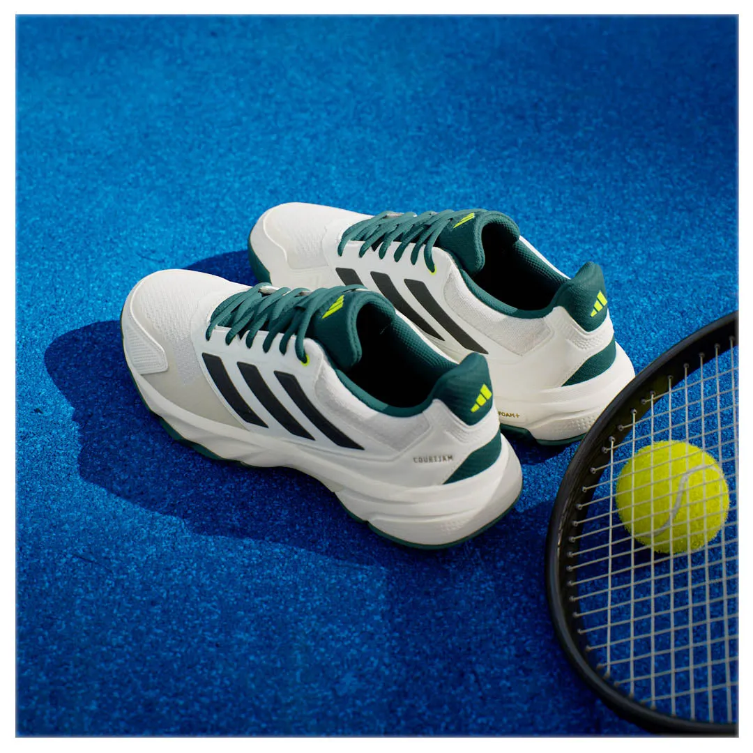 adidas Men's CourtJam Control 3 - Off White/Aurora Ivy Dynamic Flex Grooves