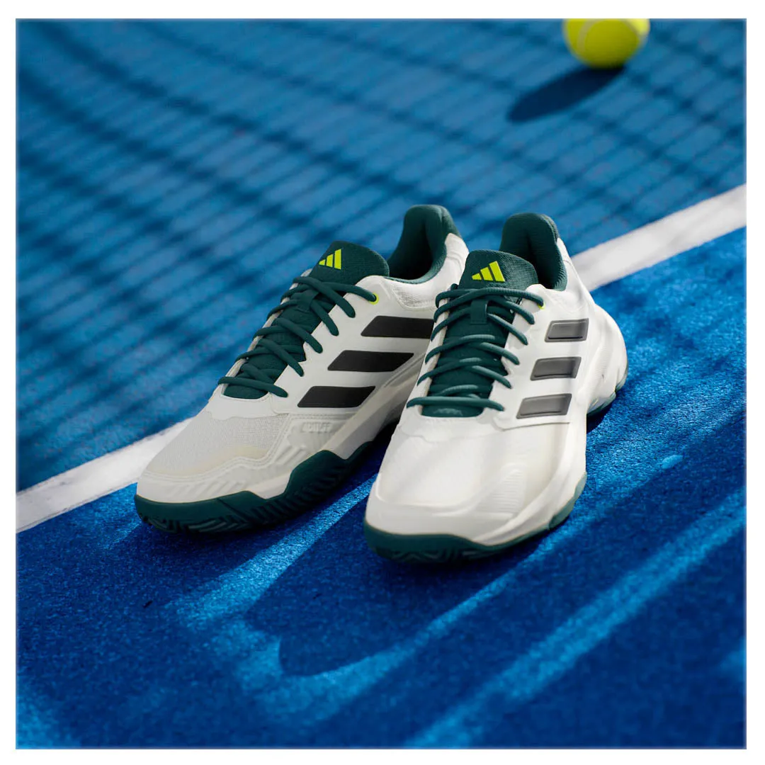 adidas Men's CourtJam Control 3 - Off White/Aurora Ivy Grip Control Comfort Trail