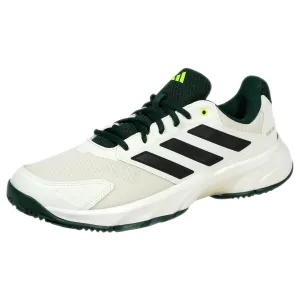 Dual Density Foam adidas Men's CourtJam Control 3 - Off White/Aurora Ivy