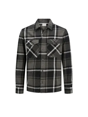 Men's  Plaid Chemise,Multi Flexible Material