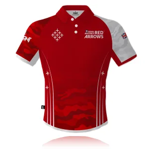 Red Arrows 2025 V1 (Red) - Tech Polo Colorfast Dye Process Weekend Casual