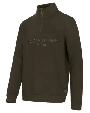 Hoggs of Fife Mens Galloway 1888 Plain Quarter Zip Sweatshirt product lanyard visibility product keychain convenience