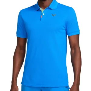 Premium Top Unstructured Hem Nike Rafael Nadal Men Slim-Fit Tennis Polo Shirt - Lt Photo Blue/Lt Lemon Twist
