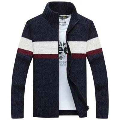 West Louis? Mandarin Cardigan Sweater ReinforcedStitching Trendy Fashion