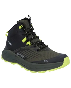 Hi-Tec Mens Fuse Trail Mid Waterproof Trainers Dual Tone Leg Slim