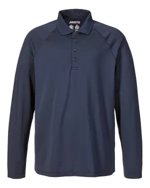 Soft touch finish checkered pattern Musto Evolution Sunblock Long Sleeve Polo Shirt 2.0