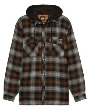 Dickies Fleece Hood Flannel Shirt Jacket Printed