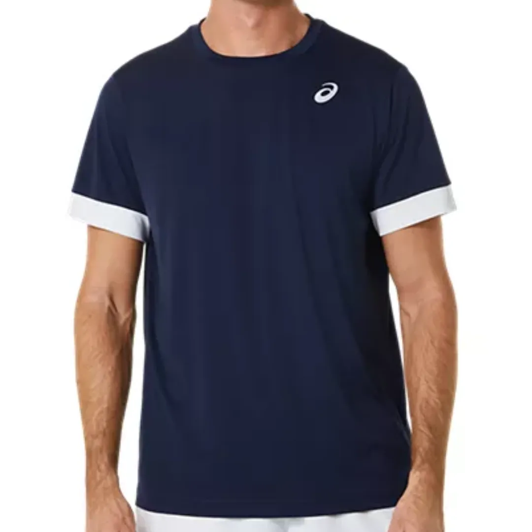Cozy Vibes Asics Men Court SS Top - Midnight/Brilliant White