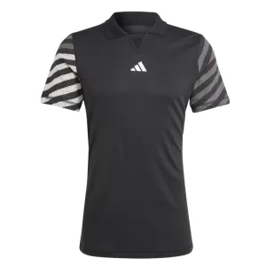 Adidas Men FreeLift Tennis Pro Polo Shirt - Black Cotton fabric