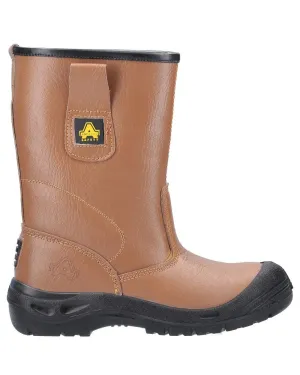 velcro Red Glow Amblers Safety FS142 Water Resistant Pull On Safety Rigger Boots
