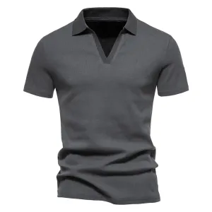 West Louis? Men's V-Neck Polo Style Henley Tee Quick Comfort Club Style