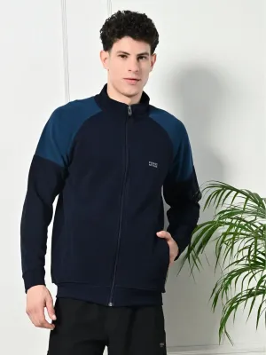 All-Season Navy Blue Durable Jacket Casual Chic