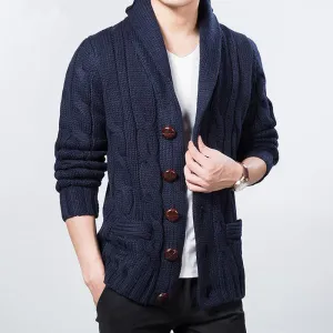 West Louis? Turn Down Single Breasted Sweater TactileStitching