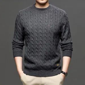West Louis? Fashion Knitted Jumper O-Neck Pullover Sweater Focus Fit Winter Protection