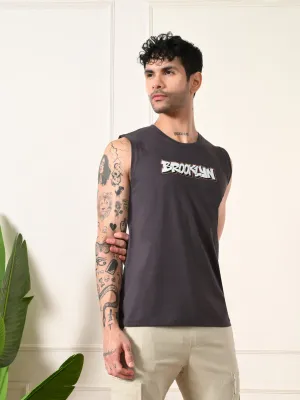 Easy-wear Brooklyn Cotton Sando ?C Charcoal OdorResistantFabric