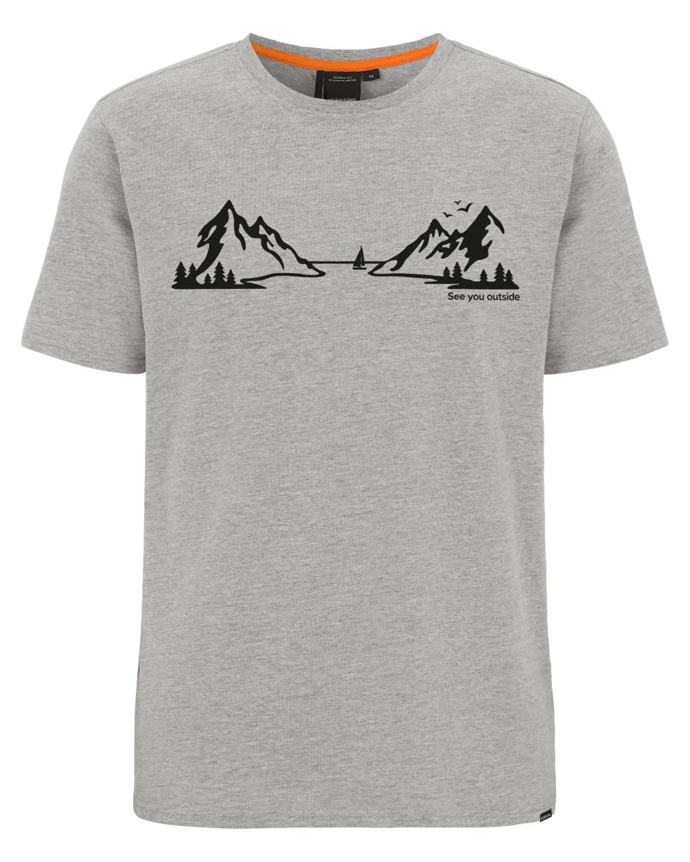 Beach Outfit Layered Collar Structure Didriksons Mens Harald Landscape T-Shirt