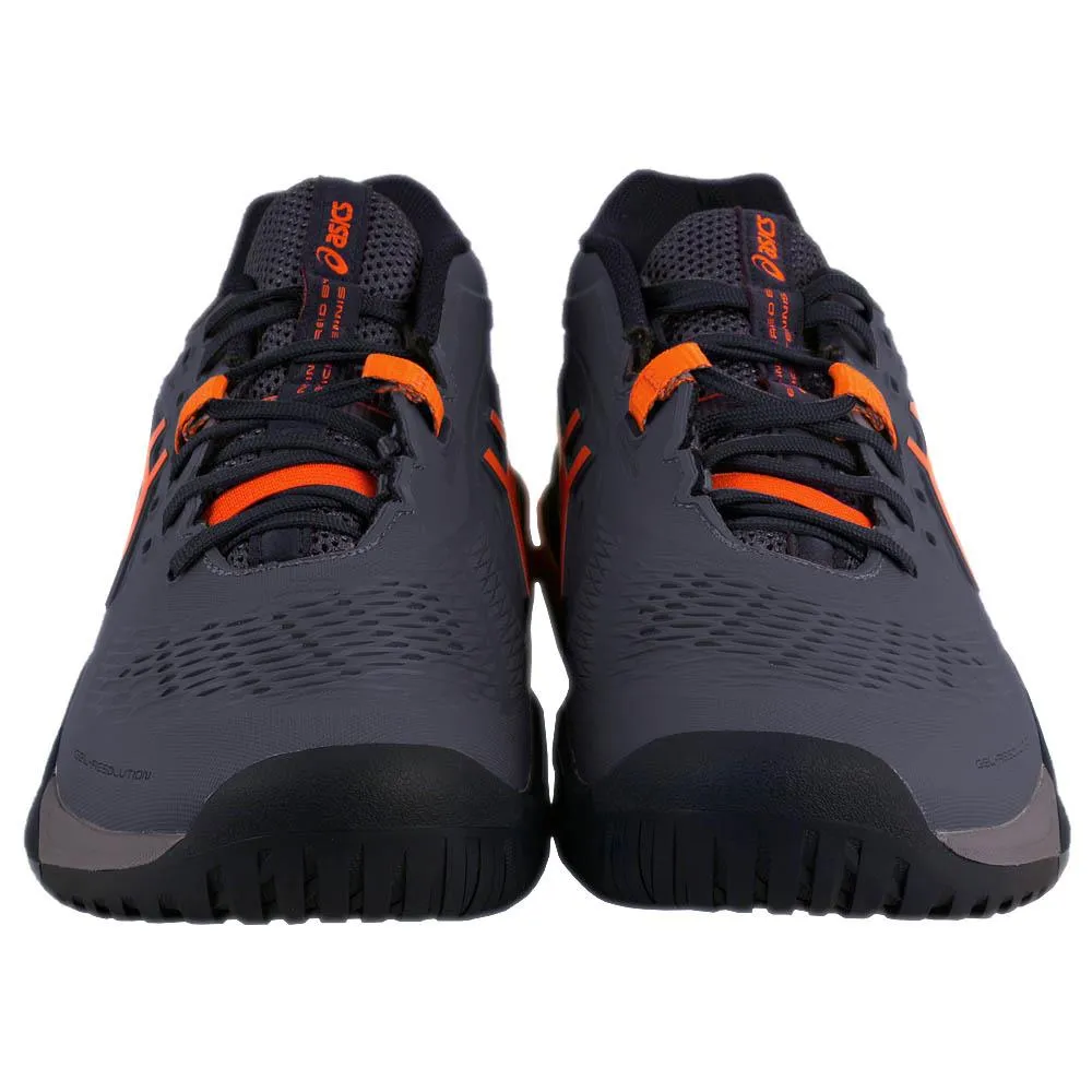 Asics Men's Gel-Resolution X - Greyish Purple/Nova Orange Moisture Wicking Sockliner Impact Resistant Heel