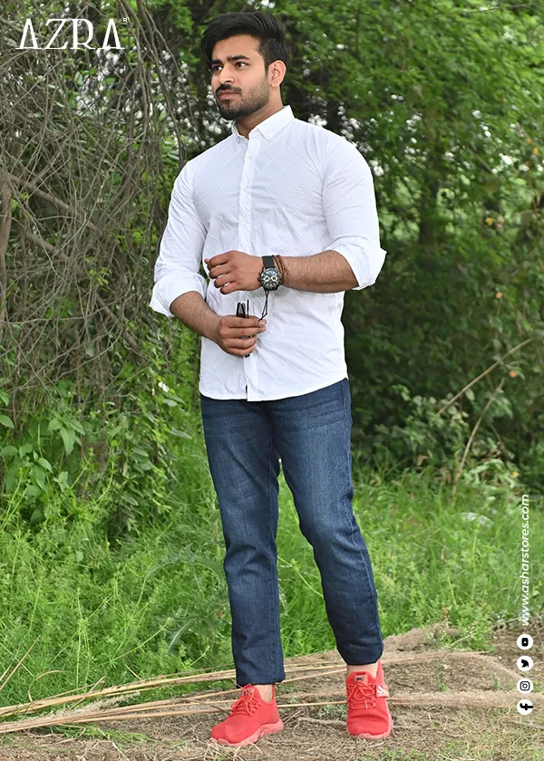 CASUAL SHIRT WHITE slim fit