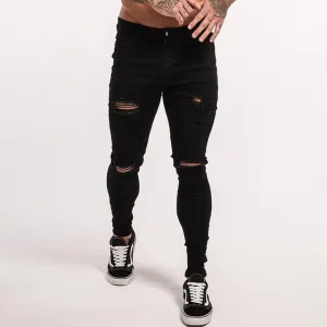 Vintage Lover Loose West Louis? Black Stretchy Ripped Skinny Jeans