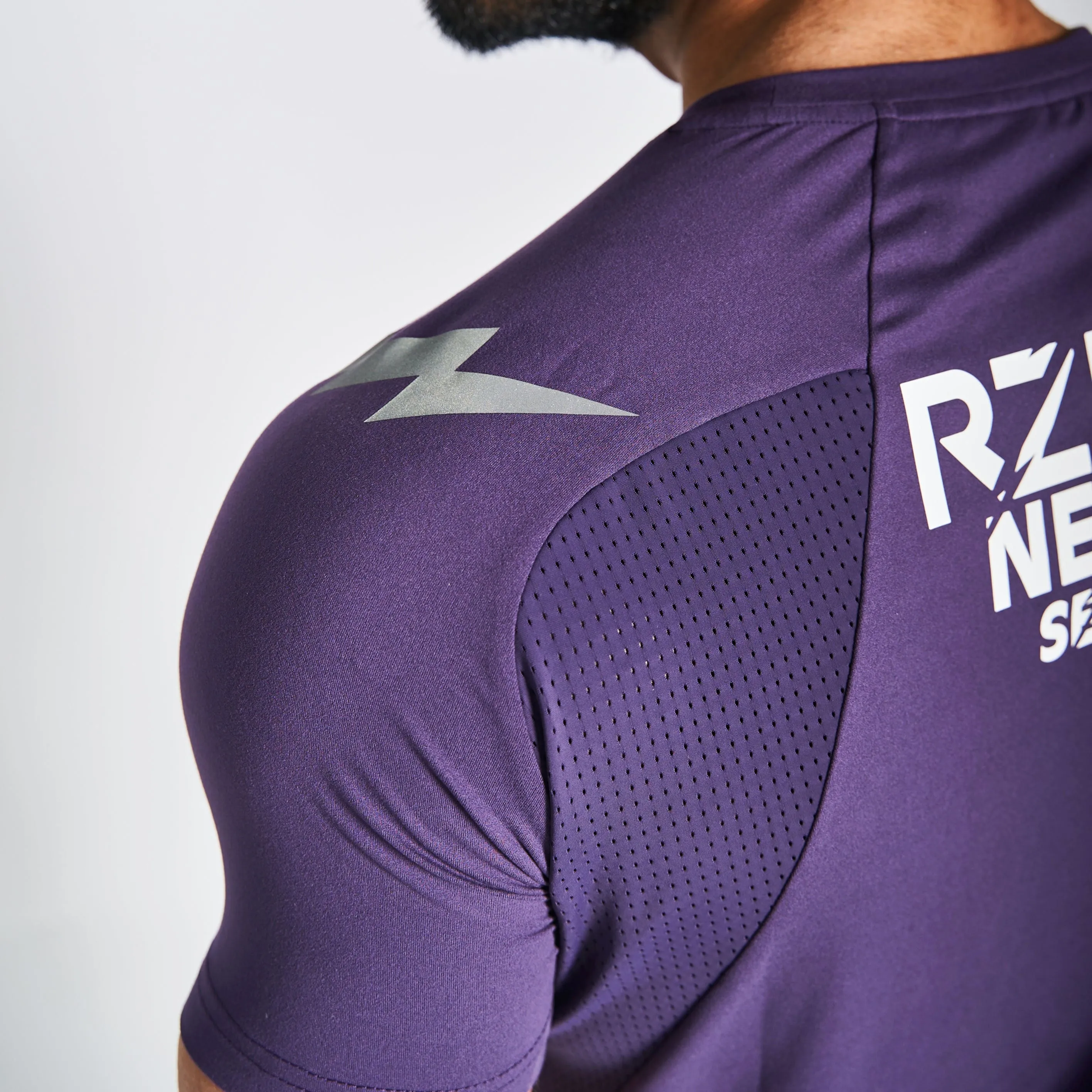 Mesh Performance T-Shirt - Purple Office Attire