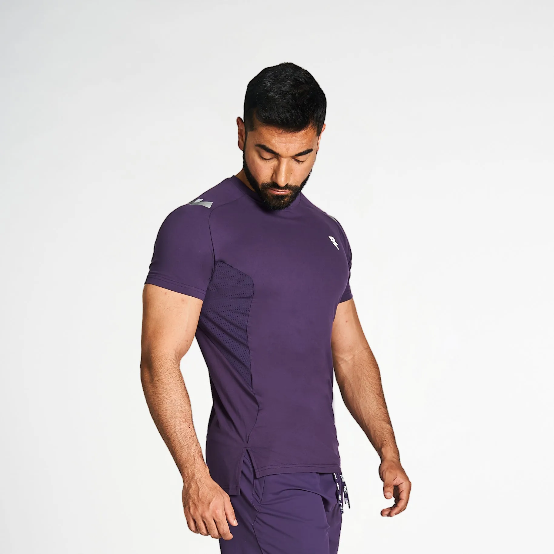 Pre Shrunk Cotton Mesh Performance T-Shirt - Purple