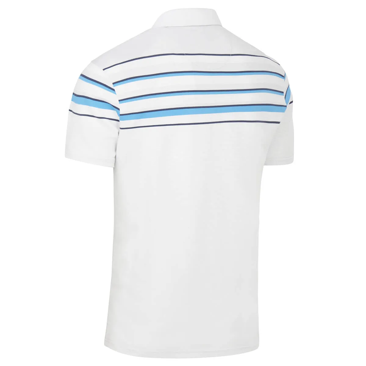 Original Penguin Mens Slub Color Block Striped Stretch Golf Polo Shirt - BRIGHT WHITE Refined Look Comfort Fit