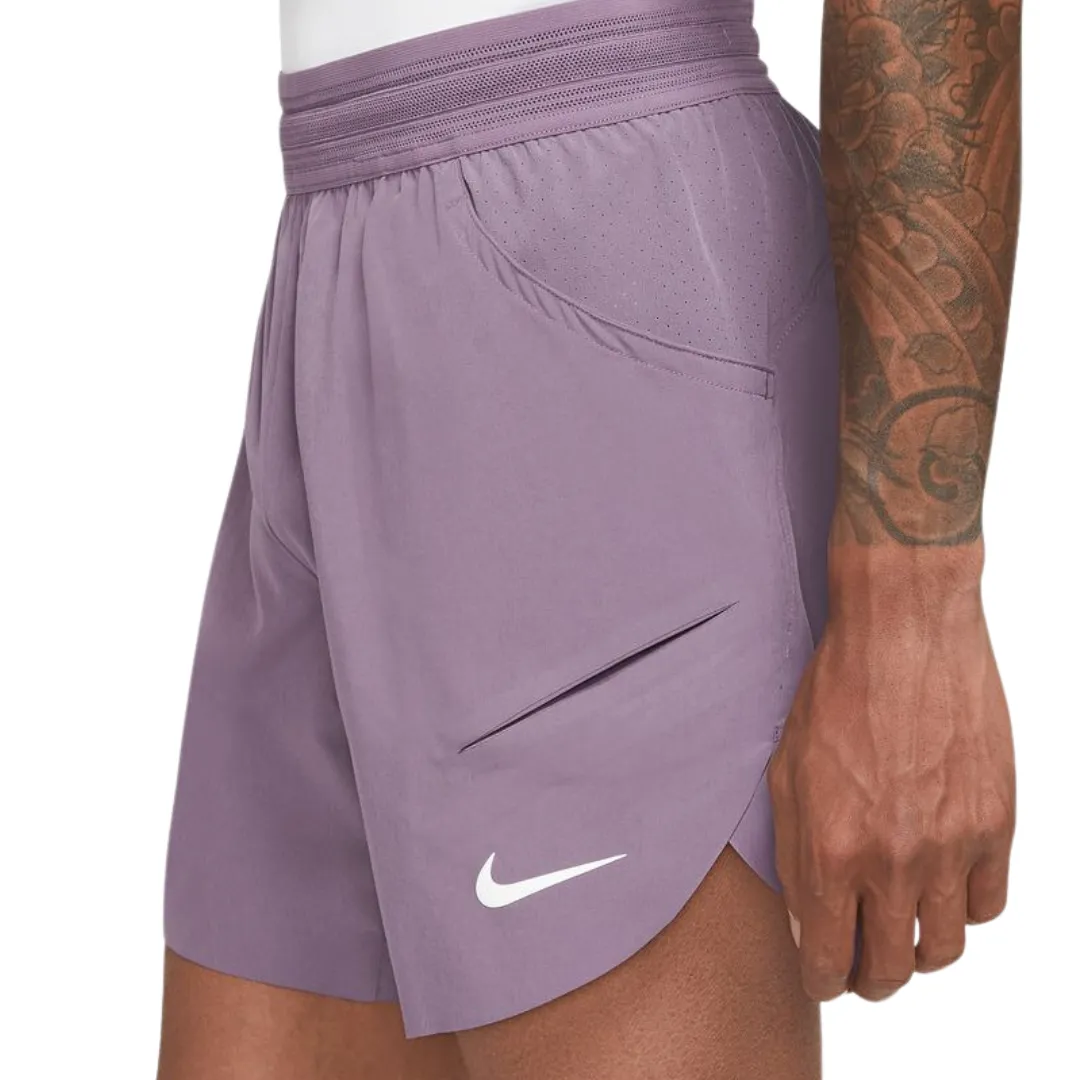 Nike Rafael Nadal Men Dri-Fit ADV 7" Tennis Shorts - Purple Stylish Look Reinforced Hems