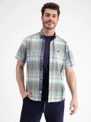 elegant design Ventilated Back Men's Plaid Dress Shirt,Multi